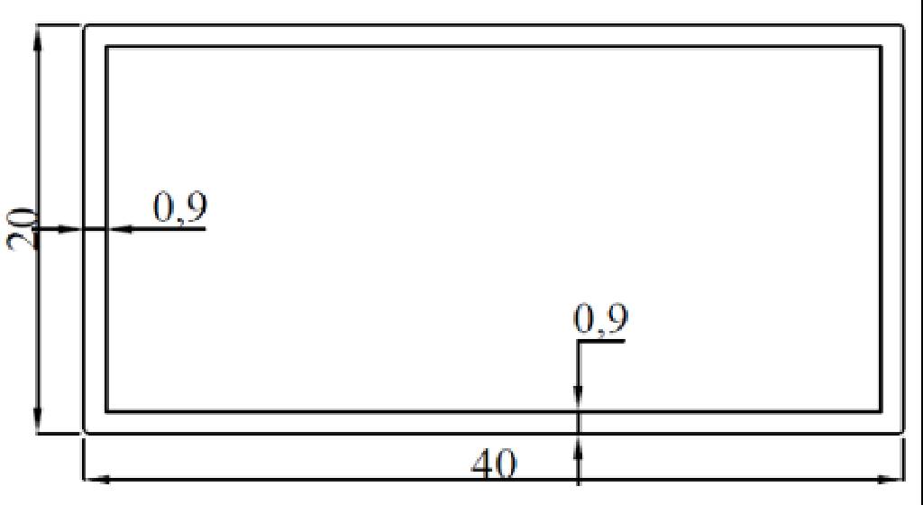 20x40 KUTU PROFİLİ (0,9 mm)