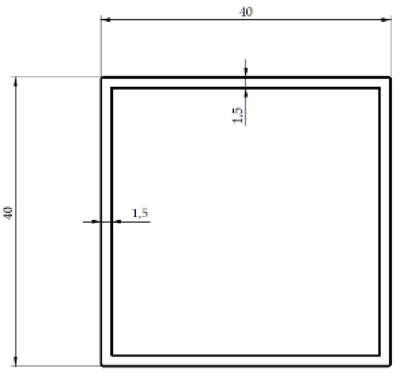 40X40 KUTU PROFİLİ (1,5 mm)