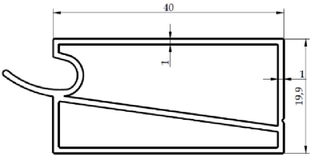 20X40 OLUKLU KUTU PROFİLİ