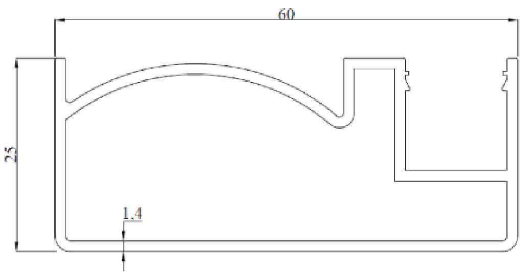 60X25 CAM YUVALI KARE KÜPEŞTE