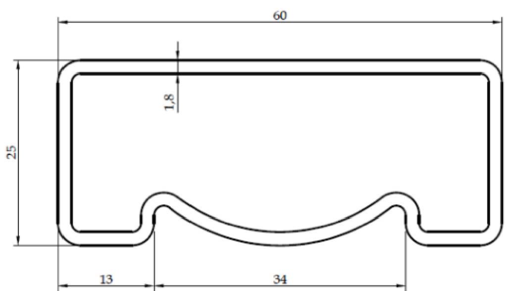 60X25 KARE KÜPEŞTE (TOKİ 1,8 mm)