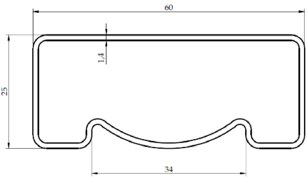 60X25 KARE KÜPEŞTE (TOKİ 1,4 mm)